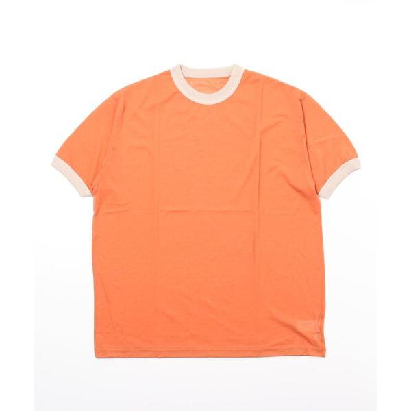 「6」 半袖Tシャツ - オレンジ レディース