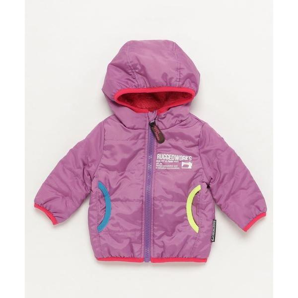 ブルゾン ジャンバー アウター GIRLS裏ボア無地ジャケット(80〜140cm) キッズ 子供服 ...