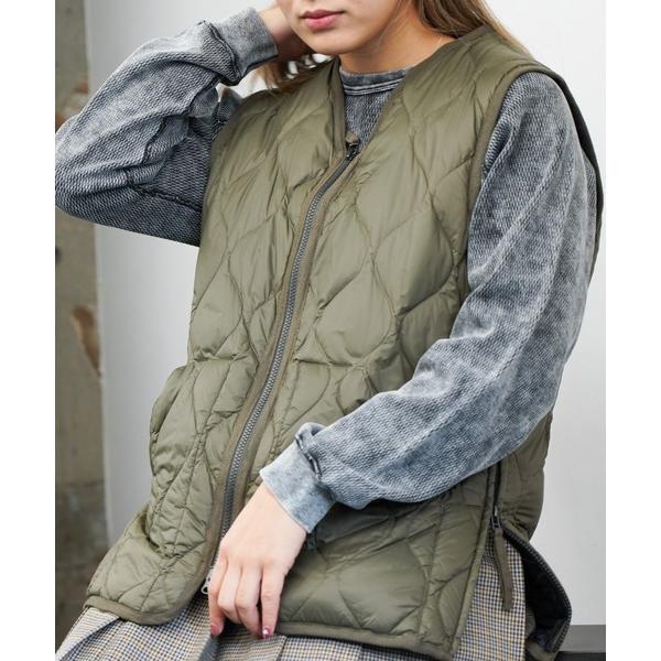 ベスト ジレ TAION / タイオン MILITARY V-NECK W ZIP VEST (TA...