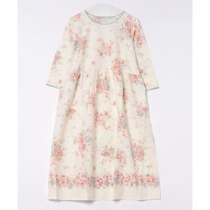 ルームウェア 部屋着 キッドブルー -ブラッサムパネルＰｔ -8分袖ナイティ -KNWL522 -kidblue レディース