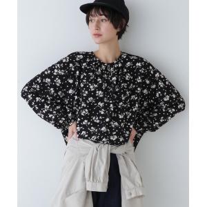ブラウス シャツ フラワープリントブラウス レディース