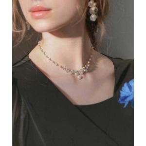 ネックレス ミニリングショートネックレス レディース