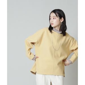 「NATURAL BEAUTY BASIC」 長袖カットソー MEDIUM イエロー WOMEN