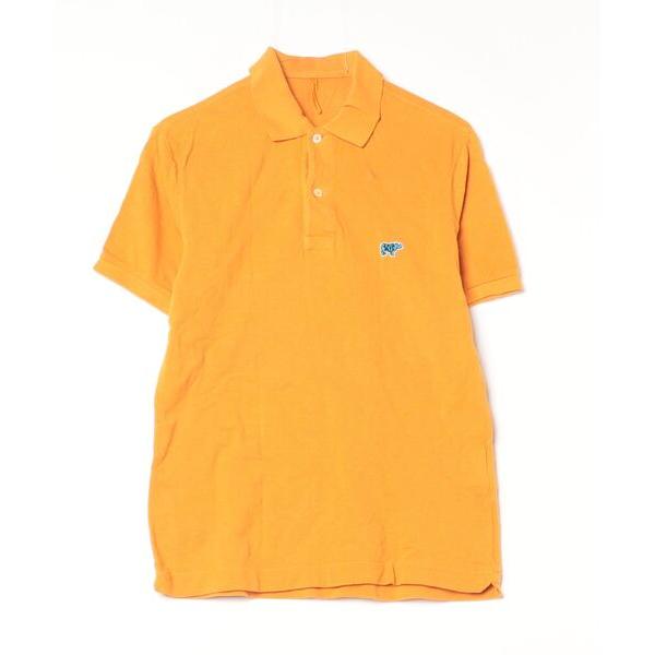 「SCYE BASICS」 刺繍半袖ポロシャツ 38 オレンジ メンズ