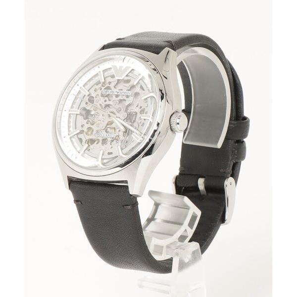 「EMPORIO ARMANI」 アナログ腕時計 FREE ブラック×シルバー メンズ