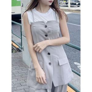 キャミソール 「SET UP対応」チュニックビスチェの商品画像