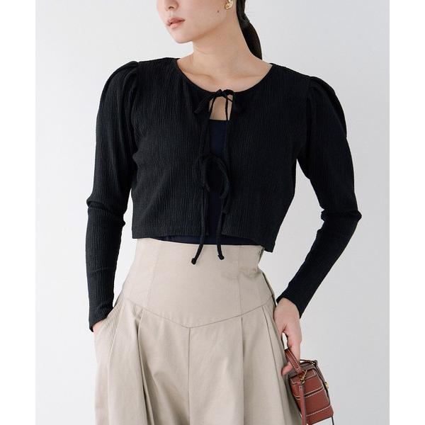tシャツ ランダムリブリボンカーディガン レディース