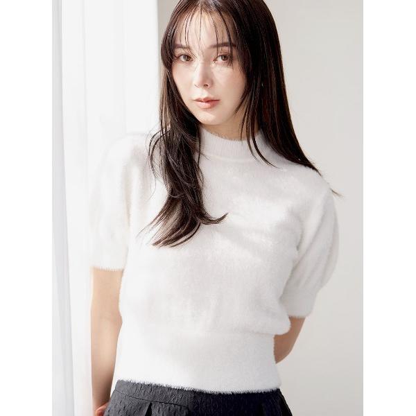 ニット セーター ショートフェザーコンパクトニット レディース