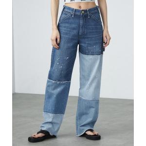 レディース パンツ デニム ジーンズ 「2024春夏カラー」Lee/リー DUNGAREES/ダンガリーズ ペインターワイドデニムパンツ リメイク｜zozo