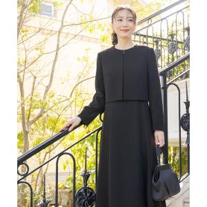 セットアップ 「喪服・礼服」ショート丈ジャケットとカシュクールワンピースのセットアップ レディース