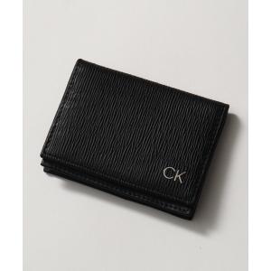 カードケース メンズ 「Calvin Klein/カルバンクライン」ワンポイント レザーカードケース