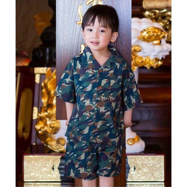 セットアップ aobouzuコラボ　カモ柄セットアップ キッズ 子供服 男の子 女の子