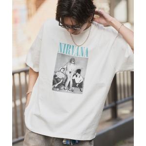 tシャツ Tシャツ メンズ PUBLUX/パブリュクス NIRVANA IN PHOTO TEE/ニルヴァーナ フォトT/バンドTシャツ/バンT/ユニ