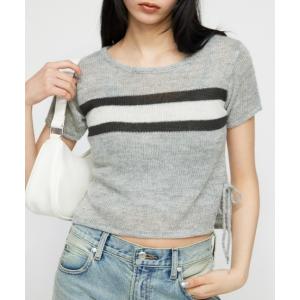 tシャツ Tシャツ レディース SIDE RIBBON SOFT ニット｜ZOZOTOWN Yahoo!店