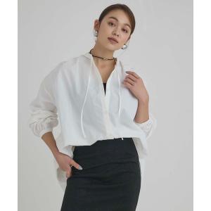 ブラウス シャツ 抜き襟デザインブラウス レディース