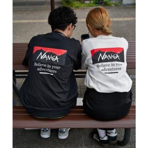 tシャツ Tシャツ レディース 「NANGA/ナンガ」 別注 ブランドボックスロゴ バックプリントTシャツ