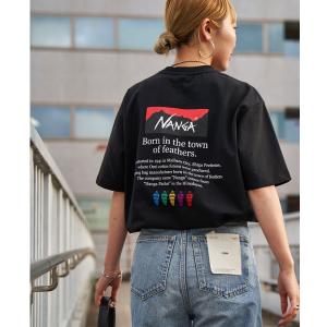 tシャツ Tシャツ レディース 「NANGA/ナンガ」 別注 ヒストリーロゴ バックプリントTシャツ