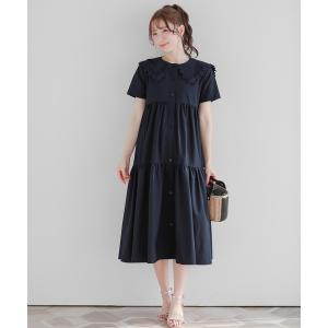 Fit more フロッキードットティアードワンピース フロッキードットティアードワンピース 【宅配便】 | Fit more