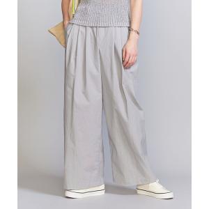 パンツ コットンナイロン ワイドタックパンツ -ウォッシャブル- レディース