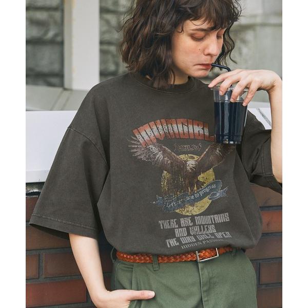 tシャツ ヴィンテージライクピグメントビック半袖Tシャツ レディース メンズ