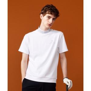 tシャツ Tシャツ メンズ 「MEN」 「吸水速乾UVケア」 衿ロゴ モックネックシャツの商品画像