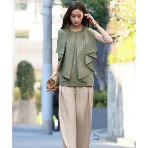 ローチェレディースセットアップ ELFRANK セットアップ 「ウール70％」セットアップ ポンチョ ナロー