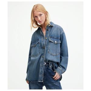ブラウス シャツ ALBA OVERSIZED DENIM SHIRT | ALBA オーバーサイズ デニム シャツ レディース