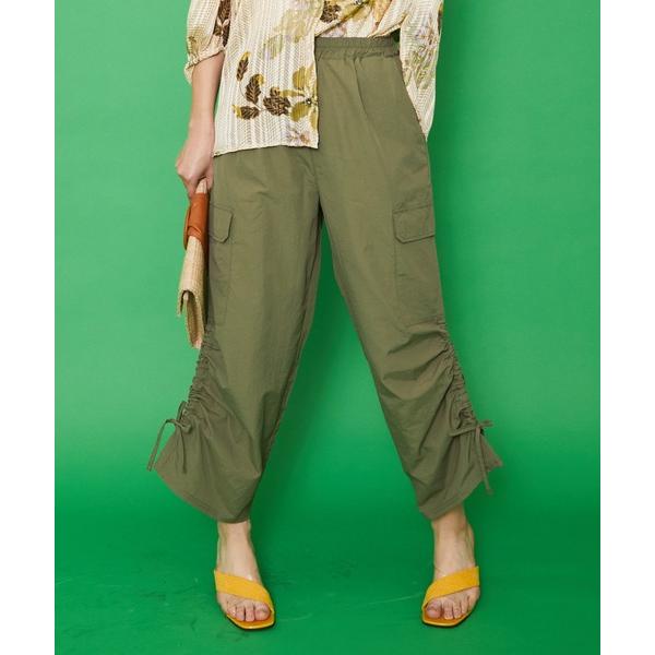 カーゴパンツ サイドシャーリングカーゴパンツ レディース