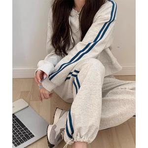 SEN TOKYO ジャージ サイドのラインでトレンド感。ルーズバイカラー