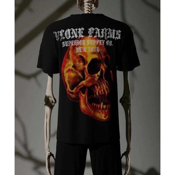 tシャツ 「VLONE」DemonFire T-Shirt / 「ヴィーローン」ロゴプリント半袖Tシ...