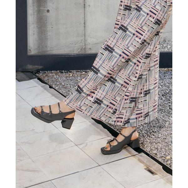 サンダル トリプルストラップベルトサンダル レディース