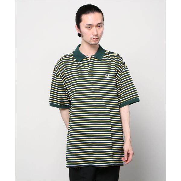 「FRED PERRY」 半袖ポロシャツ MEDIUM グリーン メンズ