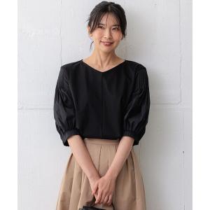 ぜび★美品　23区　46　スムースデザイン コンビ カットソー　洗える 23区｜【WEB限定カラーあり/洗える】スムースデザイン コンビ