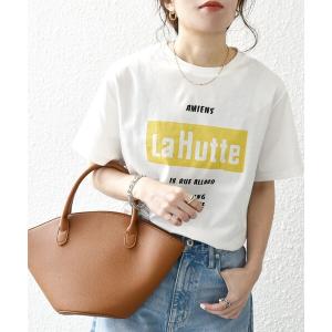 レディース tシャツ Tシャツ La Hutte:「洗濯機可能」デザイン ロゴ プリント TEE｜zozo