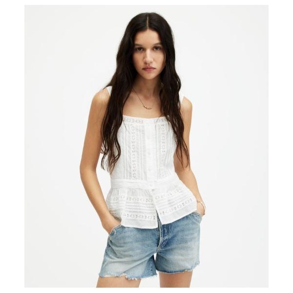 CATALINA SQUARE NECK BRODERIE TOP | CATALINA スクエア ...