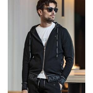 HERMES カデナジップ コットン シルクジップアップ パーカー HERMES エルメス ラインHモチーフコットンジップアップパーカー