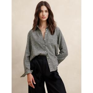 シャツ ブラウス レディース BANANA REPUBLIC FACTORY STORE　　クラシックリネンブレンドシャツ｜ZOZOTOWN Yahoo!店