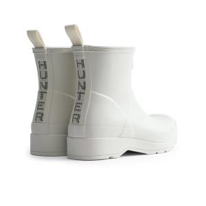 長靴 レインブーツ ユニセックス プレイ ショート ハンター ドットプリント バックストラップ ブーツ レディース メンズ