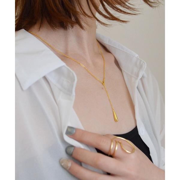 ネックレス ニッケルフリー ドロップチャーム ラリエットネックレス レディース