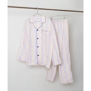 パジャマ 「mila schon」二重ガーゼシャーリングストライプ　パジャマ メンズ