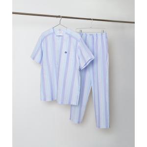 パジャマ 「mila schon」マルチサッカーストライプ　半袖パジャマ メンズ