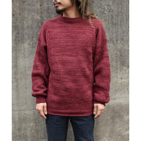 セーター ニット 「ヴィンテージ古着」MARCA ミックスカラー アクリルニットセーター メンズ レ...