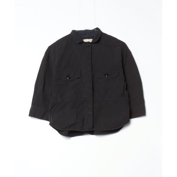 「MACPHEE」 7分袖シャツ - ブラック レディース