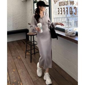 ワンピース 「ZOZO限定」ZIPフードタイトワンピース