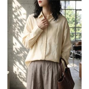 リネンシャツ ブラウス シャツ HusHusH ハッシュアッシュ リネン混ベーシックシャツ レディース｜ZOZOTOWN Yahoo!店