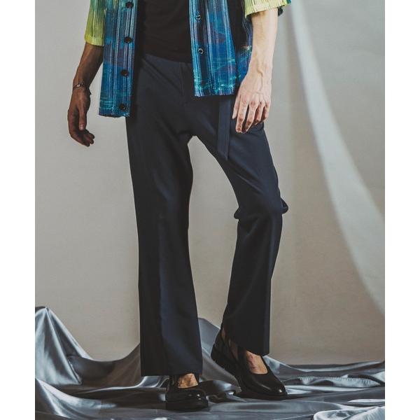 パンツ 「NO ID.」Belted Zip Flare Pants / ベルテッド ジップ フレア...