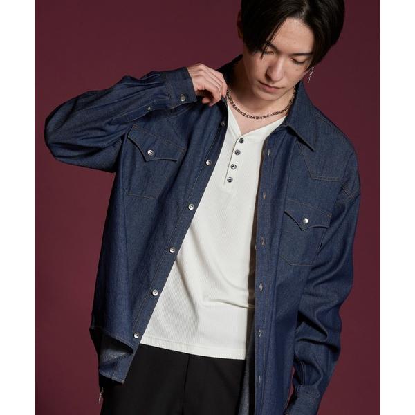 シャツ 「NO ID.」Western Denim Big Shirt / ウエスタン デニム ビッ...