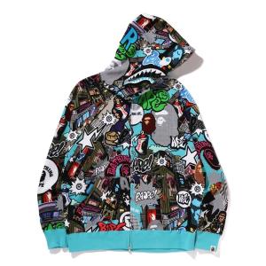 パーカー メンズ COMIC ART SHARK ZIP HOODIE M｜zozo