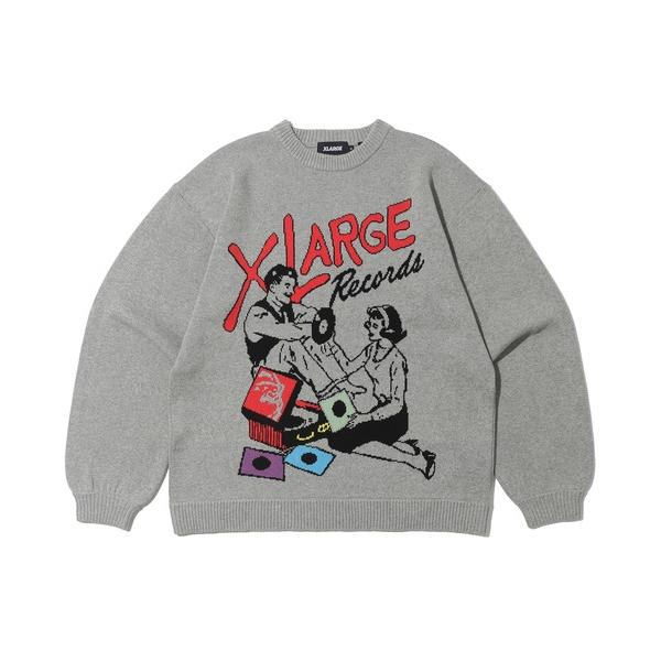 「XLARGE」 長袖ニット M グレー メンズ