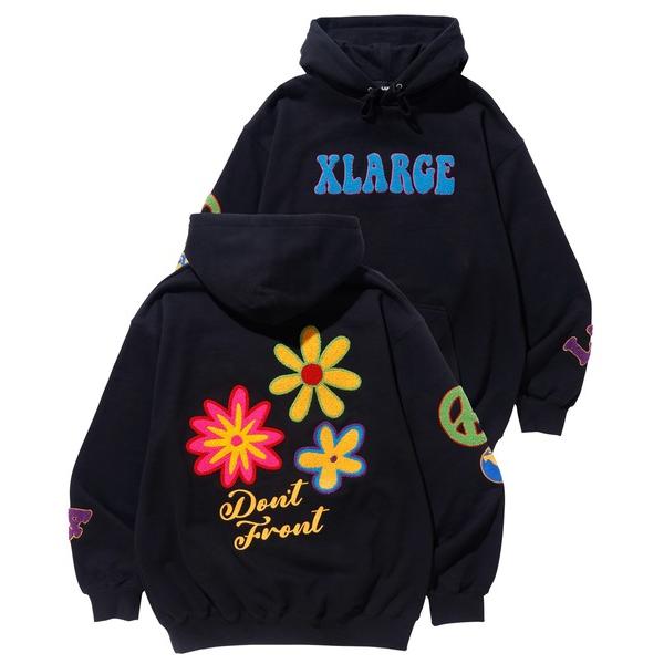 「XLARGE」 プルオーバーパーカー M ブラック メンズ